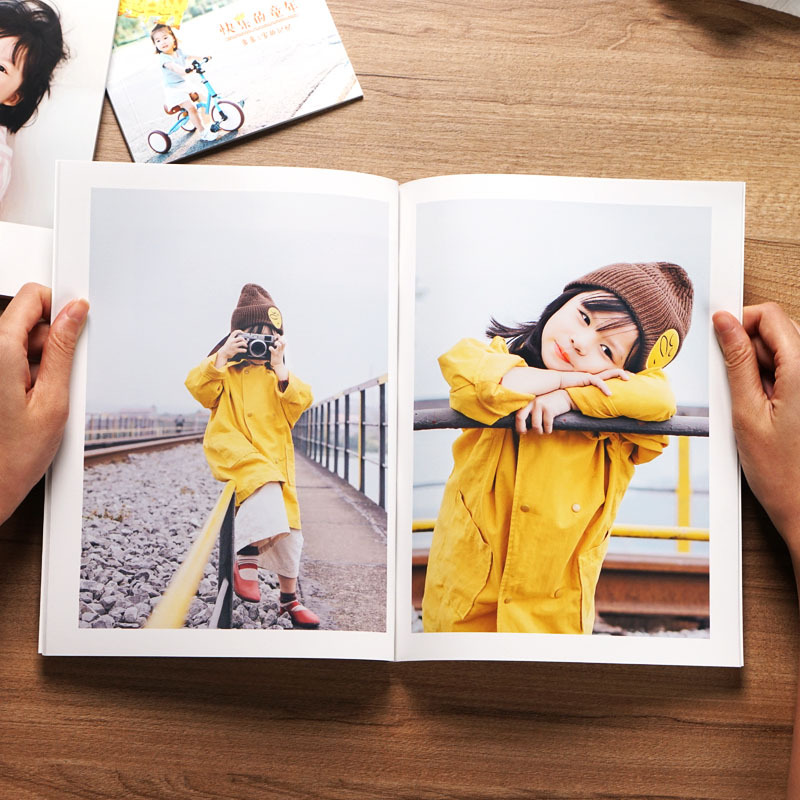 照片书照片做成书宝宝毕业纪念册diy制作软皮相册杂志影集