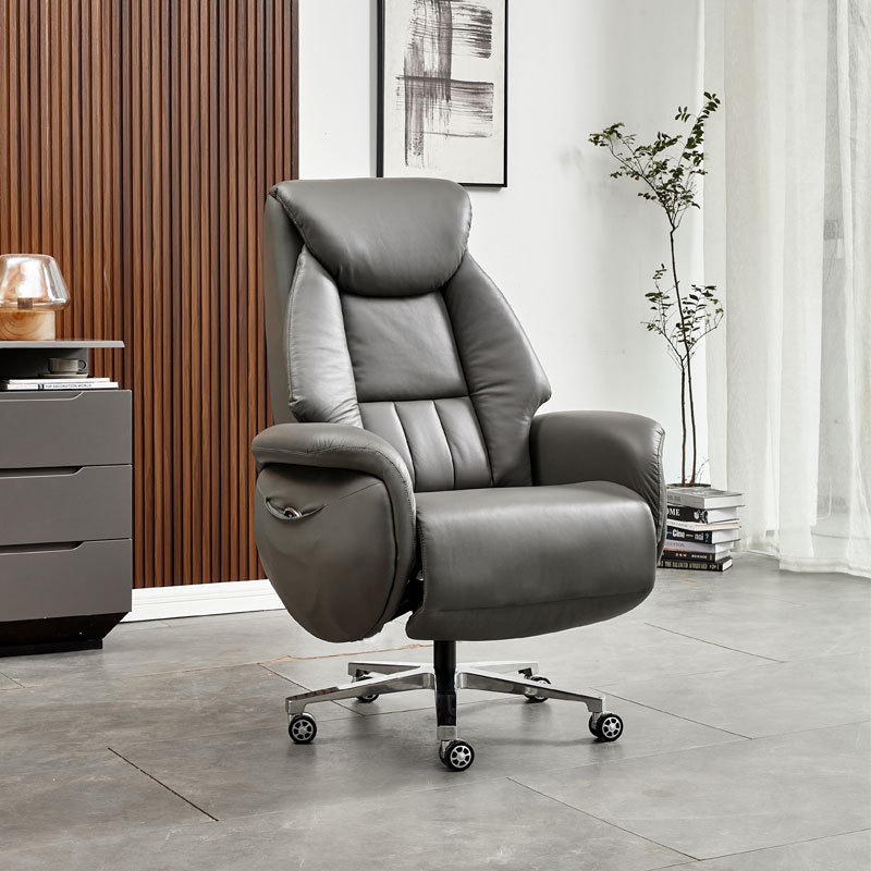 电动老板椅可躺电脑椅家用舒适午休椅商务总裁办公座椅大班椅