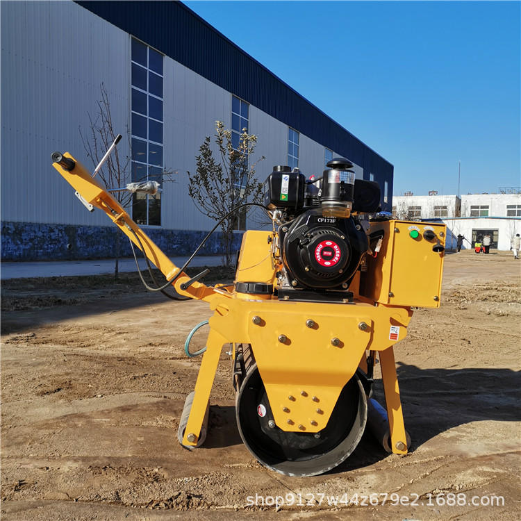 600手扶草坪小型压路机 回填土分层压实机械 公路高铁修路压路机