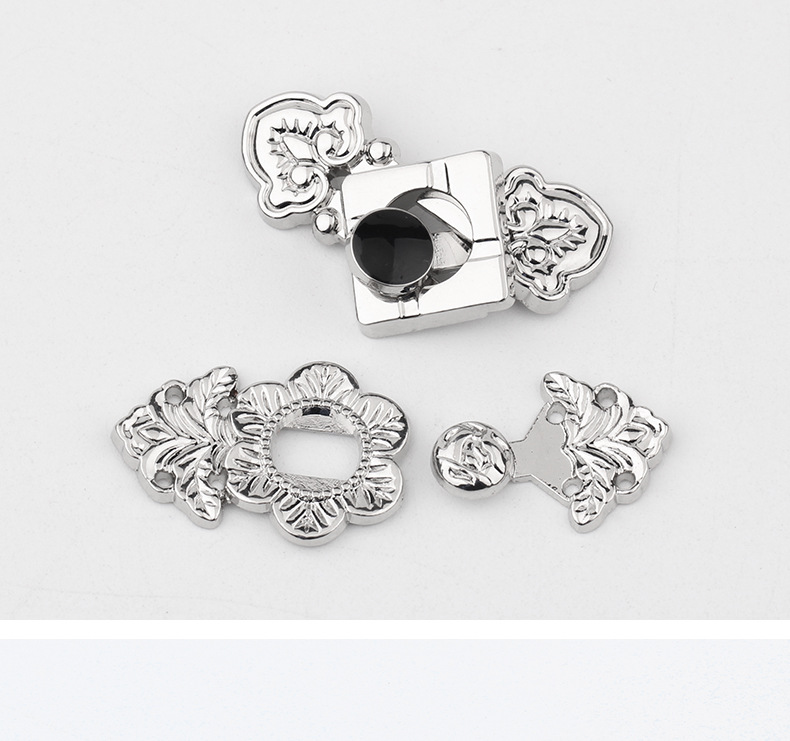 汉服金属盘扣旗袍子母扣古风挂钩门襟对扣领勾搭扣大衣风衣风纪扣