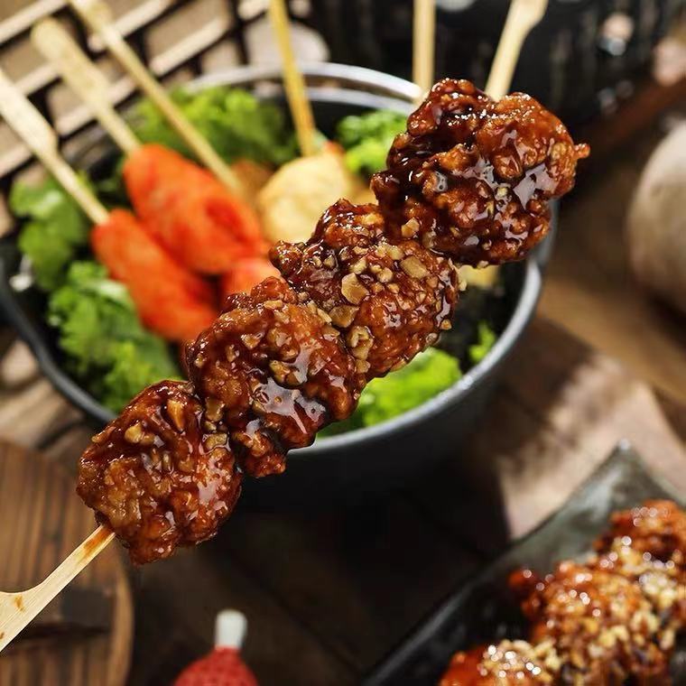 黑糖花生唐扬串500g/5串 冲绳风情日式鸡肉串 冷冻熟制微波即食