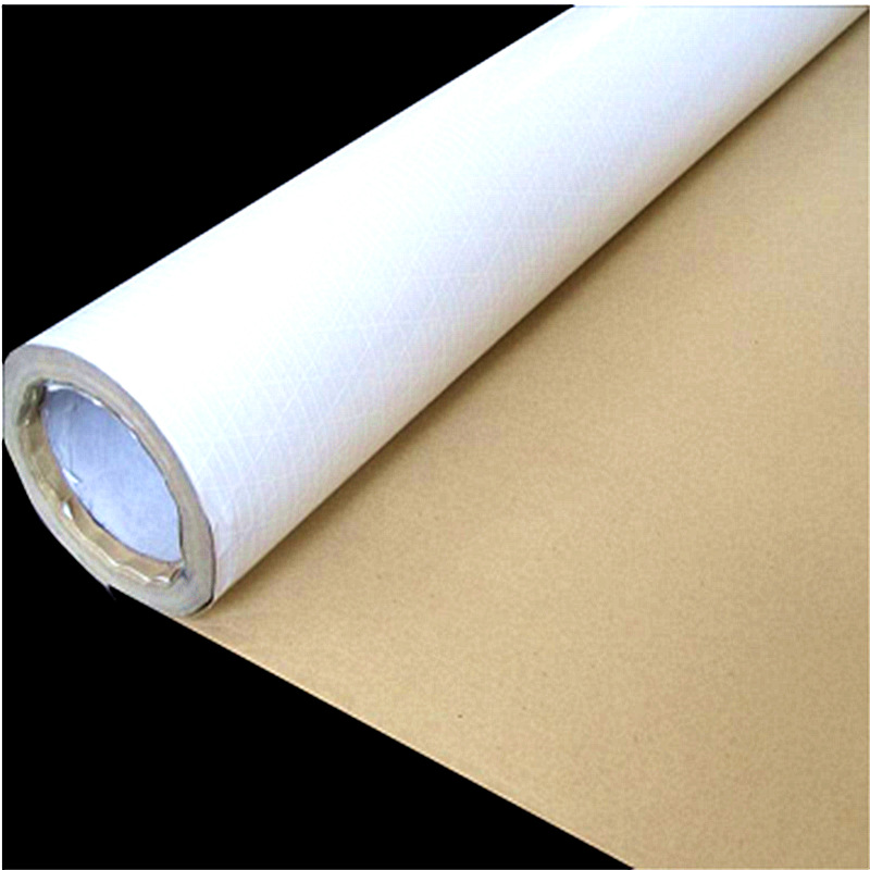 屋顶保温隔热材料阻燃聚丙烯牛皮纸白膜夹筋风管保温玻璃棉贴面