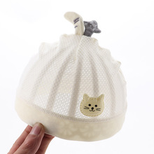新生婴儿儿帽子夏季薄款0一3个月护卤门初生胎帽男女宝宝护头卤帽