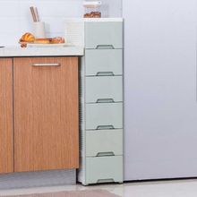 厨房夹缝收纳柜18/25/38cm抽屉式收纳箱卫生间窄缝隙储物柜置物架