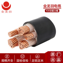 金龙羽电缆YJV3*120+2*70电缆线 交联聚乙烯阻燃铜芯电缆yjv电缆
