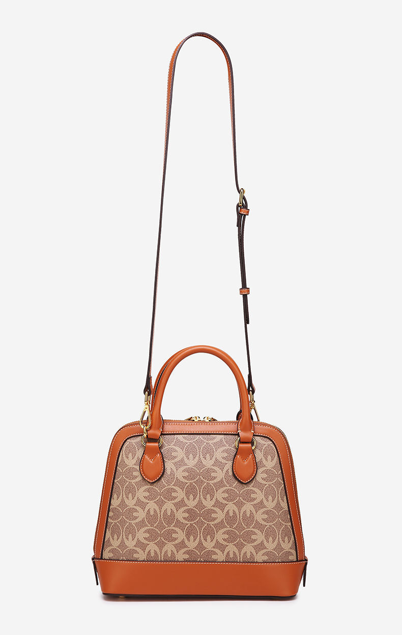 正品美国冠驰贝壳包guanchi欧美时尚印花手提单肩女包包2021新款