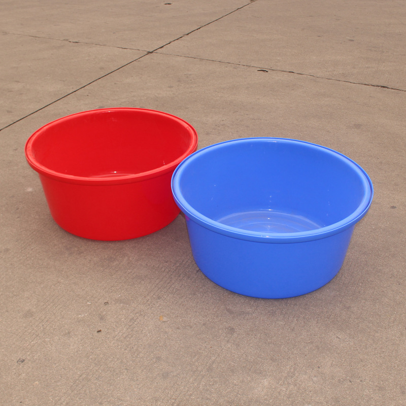 加厚塑料大脚桶 大号加高圆形大脸盆 易清洗不易变形强耐力塑料盆