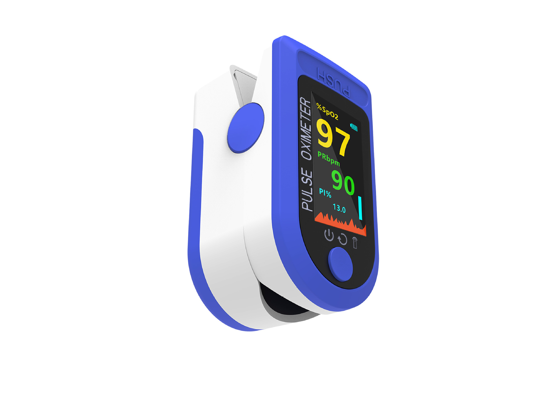 血氧仪oximeter儿童指夹式脉氧检测仪脉搏血氧量心率计监测仪充电