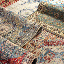 仿羊绒波斯地毯法式土耳其客厅卧室沙发茶几轻奢美式家用复古地垫