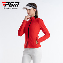 PGM高尔夫服装女士外套秋冬季衣服golf拉链口袋保暖舒适立领外套