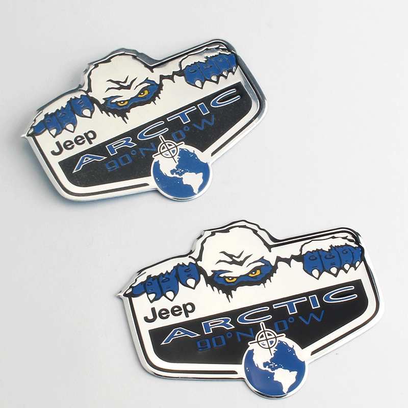 雪怪适用于吉普jeep牧马人指南者自由人雪山标个性金属极地车标