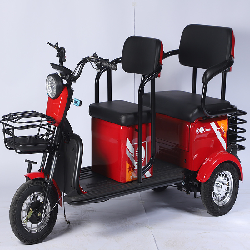 电动三轮车老年人电瓶车休闲成人接孩子客货两用大功率拉货电三轮