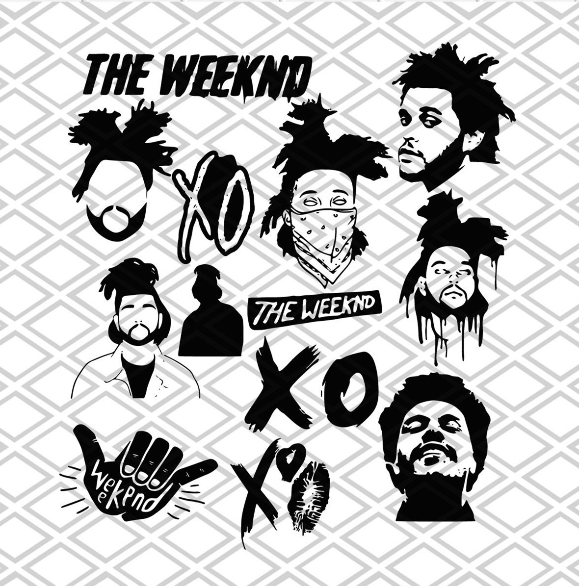 the weeknd周末嘻哈人物头像wall decor跨境亚马逊ebaydw13695