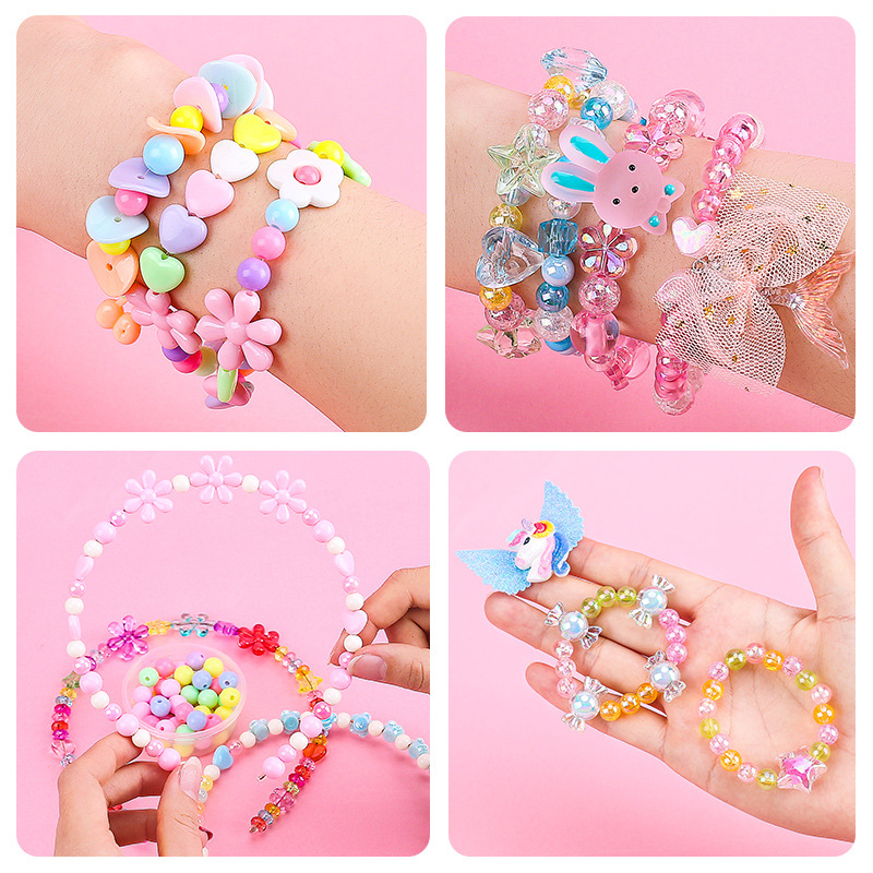 Children's Beaded Educational Toys String Beads Training Concentration Handicraft DIY Material Ornament Accessories Girl Bracelet