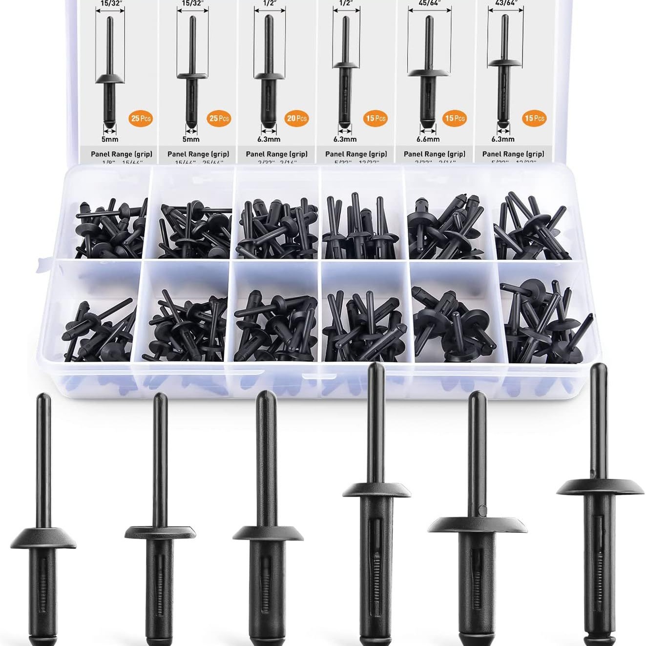 适用于115件汽车尼龙通用抽芯铆钉系列-阿里巴巴