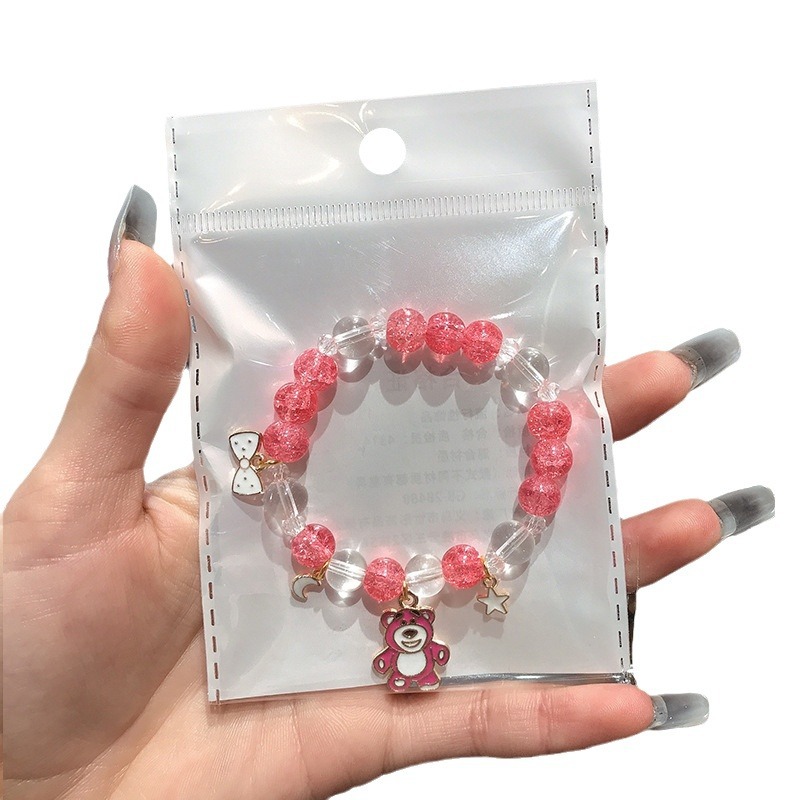 Children's Popcorn Bracelet Wholesale Handmade Crystal String Beads Bracelet Rainbow Color Cute Cinnamoroll Babycinnamoroll Couple Student Jewelry