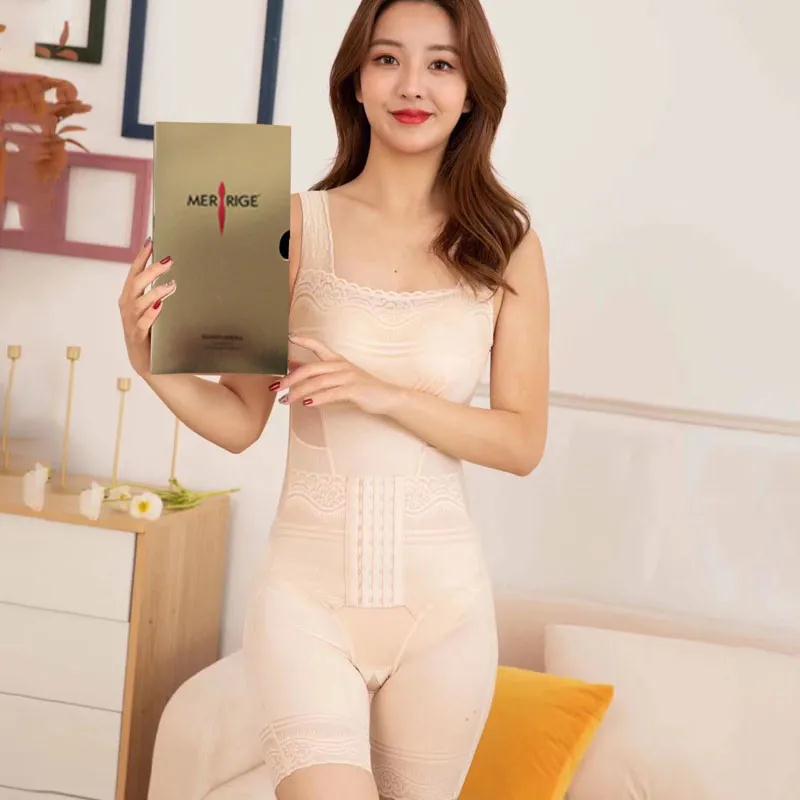 3310塑身衣带胸垫玫瑰狐狸前排扣加强版收腹托胸美背连体-阿里巴巴