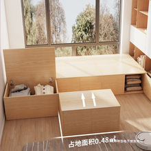 拼接床储物自由组合格子柜阳台多功能床榻榻米木箱榻榻米床加宽柜