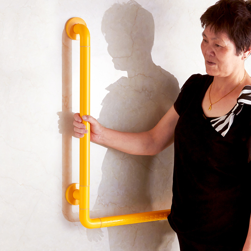 无障碍l型扶手卫生间厕所淋浴室壁挂式安全防滑折角栏杆老人扶手