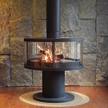 壁炉真火木柴取暖炉民宿装饰悬挂式壁炉异形欧式火炉北欧室内