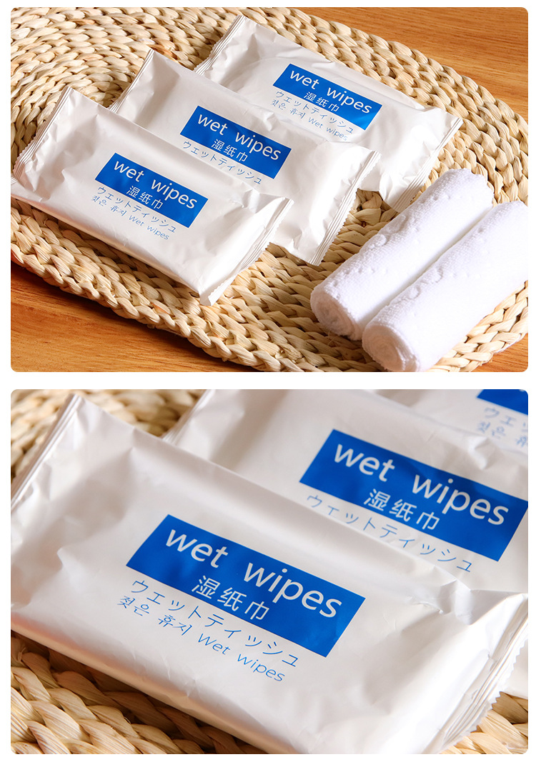 一次性湿毛巾饭店酒店餐饮单独小包独立包装湿巾厂家直供logo加厚