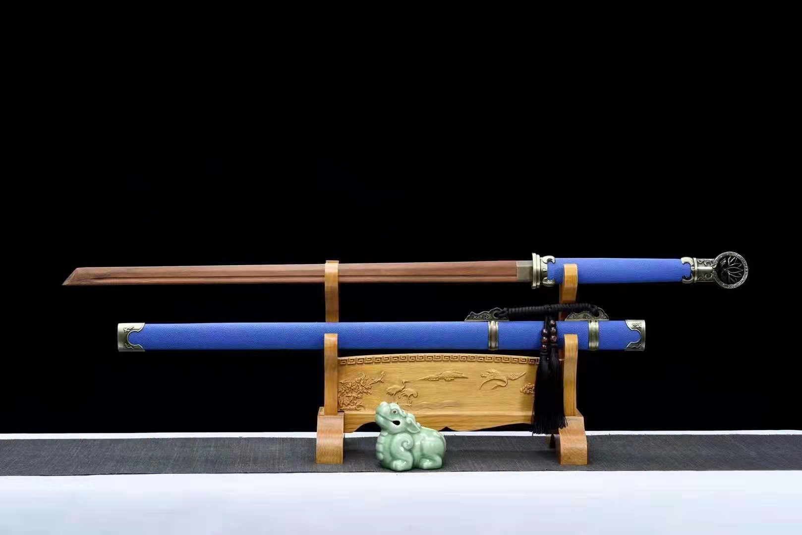 正君裴东来唐刀龙凤檀刀刃居合道训练拔刀剑道具木刀带鞘木刀长款