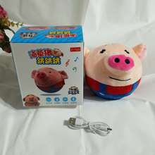 USB充电学舌海草猪跳跳球电动玩具录音蹦蹦球跳跳猪