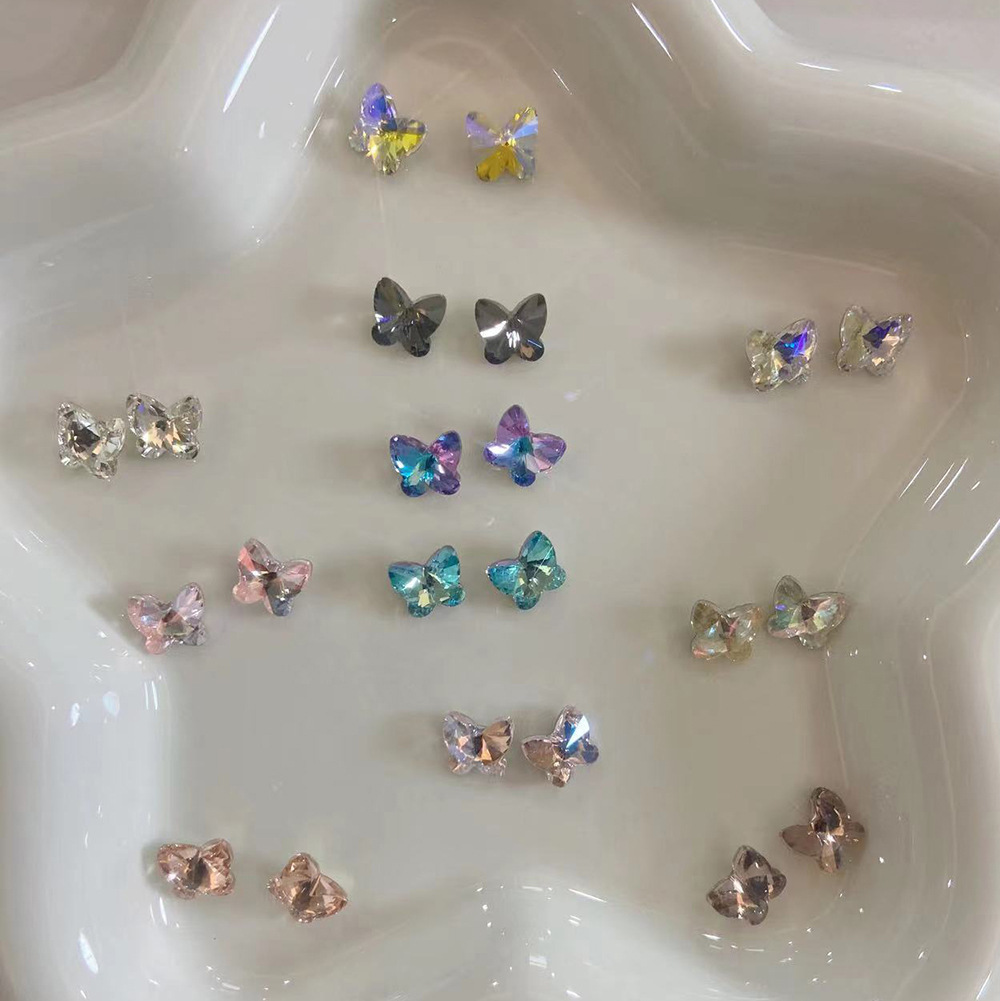 Popular Diamond Butterfly Fancy Shape Diamonds Manicure Jewelry Nail Rhinestone Sticking DIY Nail Ornament Decoration Factory Wholesale