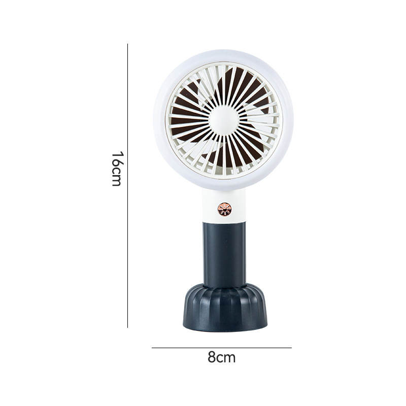 Retro Light Handheld Small Fan Mini Rechargeable Usb Portable Wind Mechanics Hand-Held Desktop Fan