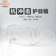 OPOLLY抗冲击百叶窗防护眼镜劳保镜 防雾防沙尘实验室护目镜批发