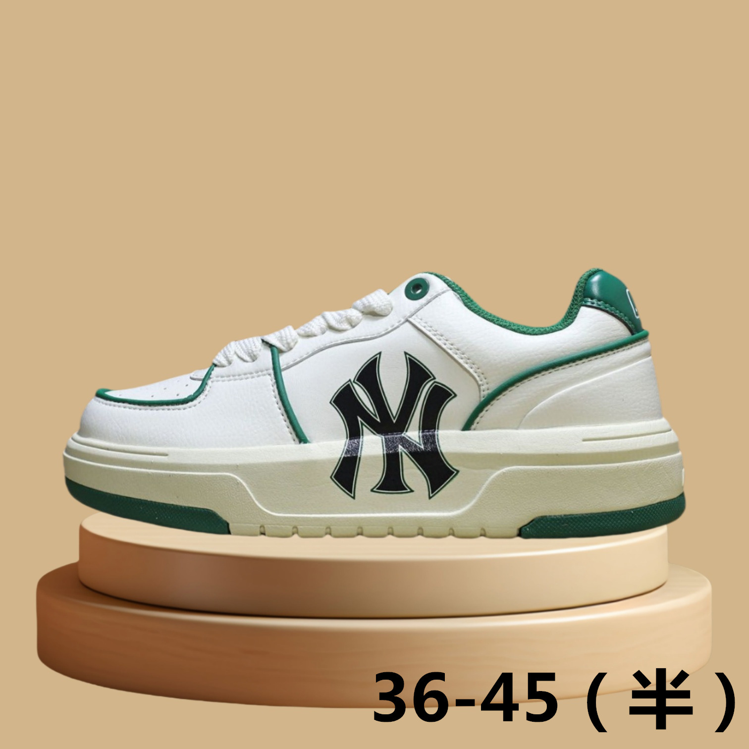 莆田纯原mlb老爹鞋韩版复古印ny大标洋基队增高6cm厚底男女跑步鞋