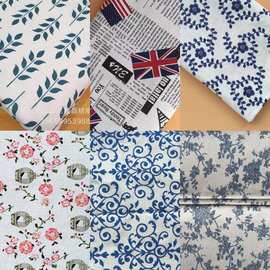 厂家直供 亚麻面料 麻布印花 亚麻坯布 背景布 工艺品布 箱包布