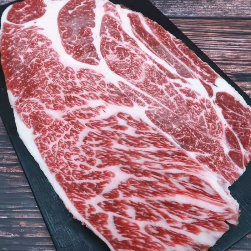 雪花牛肉呼伦印象原切生鲜国产新鲜现杀牛肩峰部位烤肉火锅寿喜锅