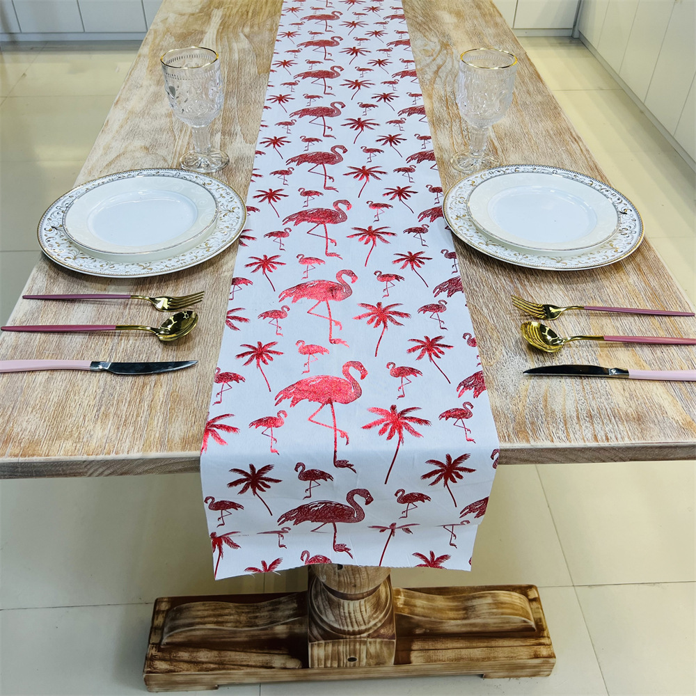 light luxury flamingo table runner tablecloth bronzing table runner coffee table table decoration tablecloth