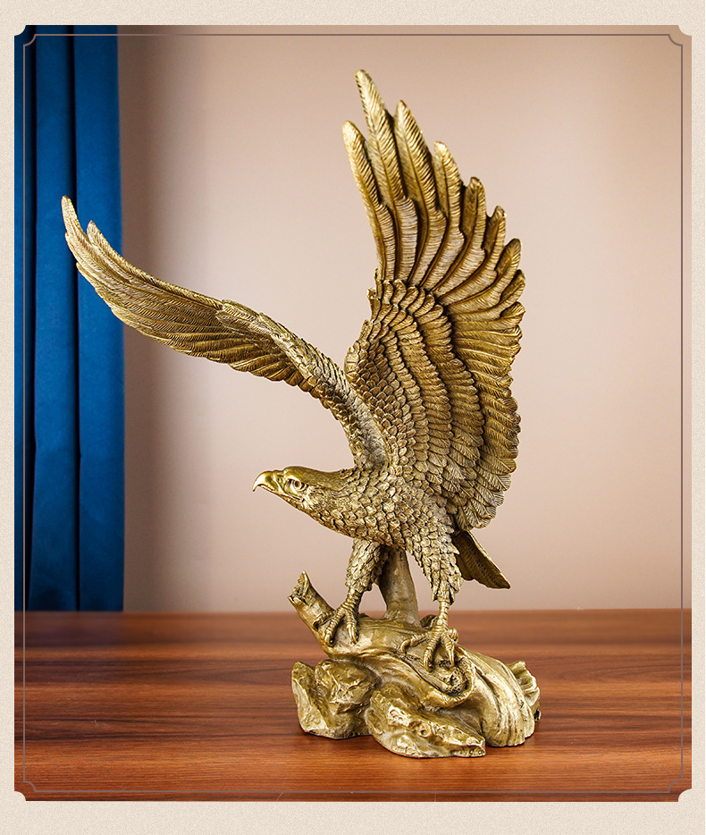 一件起批 纯铜老鹰摆件 纯铜雄鹰展翅家居办公室装饰品摆设礼品