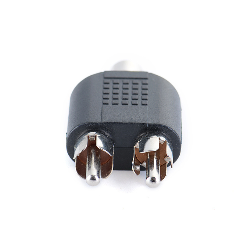 rca母转2rca公音频转接头莲花公对母音视频功放音响转换插头