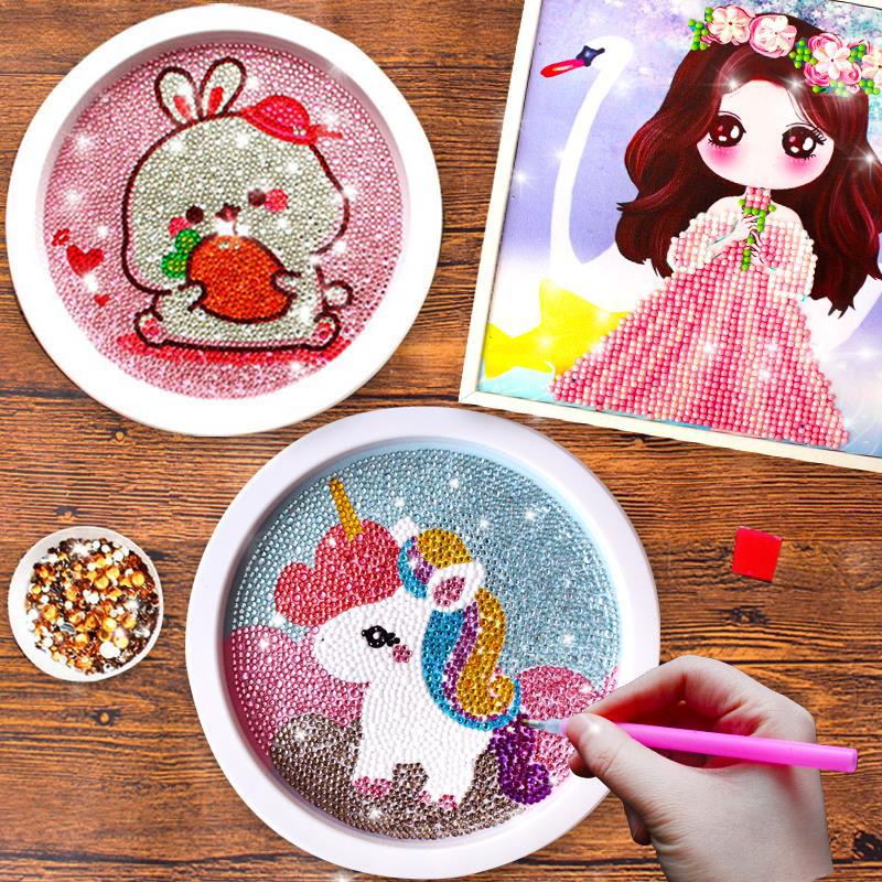 圣诞diy手工儿童钻石画制作材料创意贴钻作品小学生女孩益智玩具