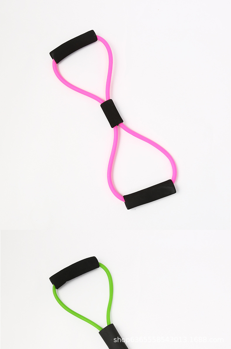 8字拉力器八字拉力绳女生扩胸拉力带健美瑜伽扩胸器健身器材批发