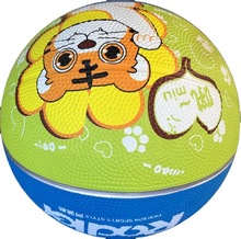 兰威3号橡胶篮球幼儿园专用卡通彩色小皮球体育用品一件代发