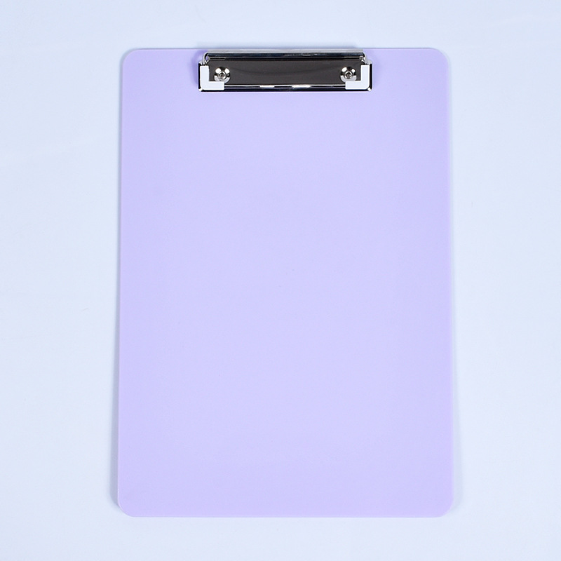 Exclusive for Cross-Border A4 Thick Macaron File Hook Clip Writing Flat Plywood File Binder Folder Printable Logo