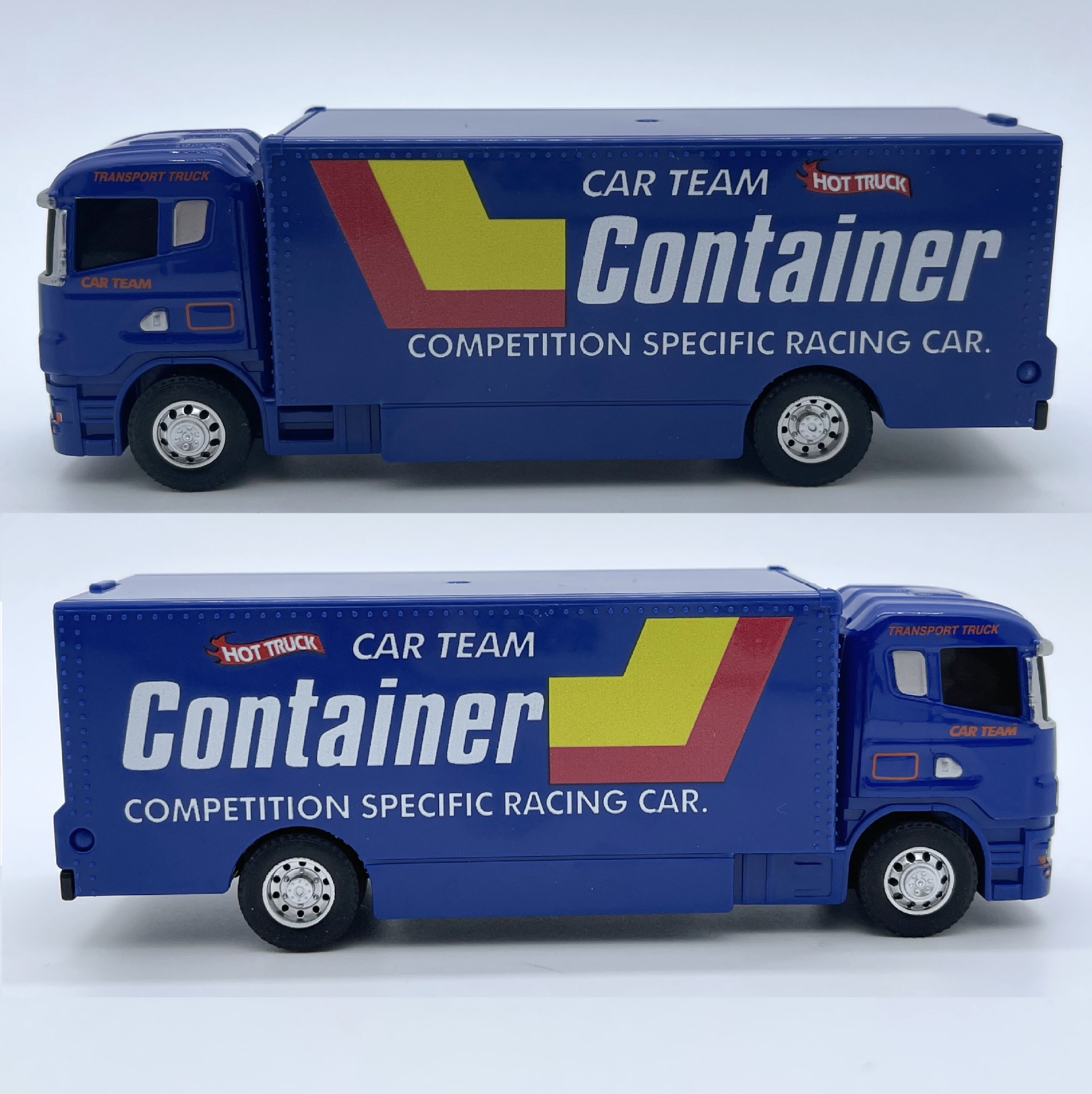 13.2厘米欧式卡车厢式货车回力合金车模型