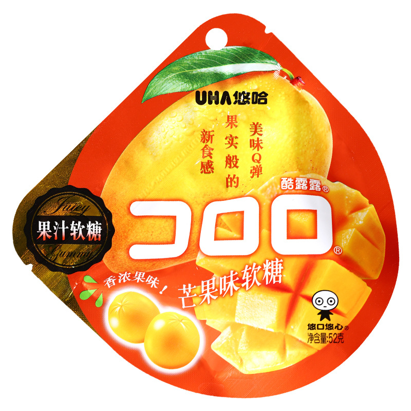 uha悠哈酷露露果汁软糖葡萄水果糖味觉糖果儿童休闲零食喜糖