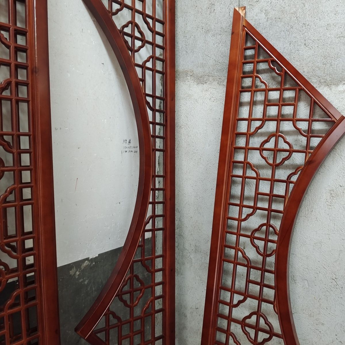 东阳木雕新中式实木月洞门客厅隔断过道装饰私人