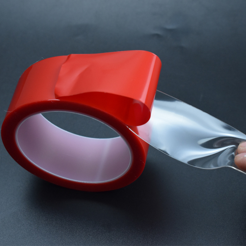 红膜透明亚克力双面胶网红防霉纳米胶带耐高温无痕可移胶3mm*3m