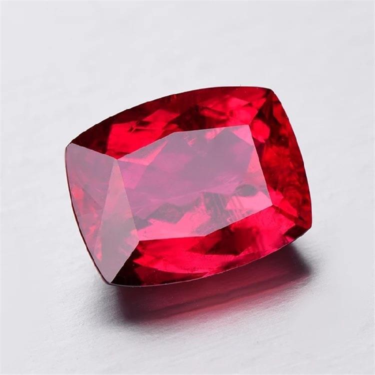 红宝石碧玺裸石肥长方枕形鸽血红戒指戒面吊坠两用配钻个性珠宝首