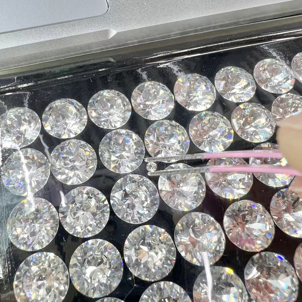 Imitation Shijia 33 Section Highlight High Flash White round Pointed Bottom Manicure Jewelry Seam Filling Diamond Nail Shop Essential