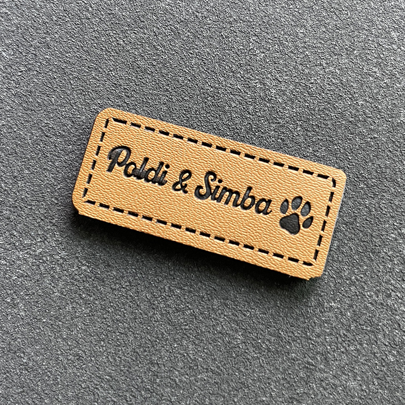 厂家直销包装皮标定做 皮牌 方形压花牛仔裤皮革皮标牌来样定做