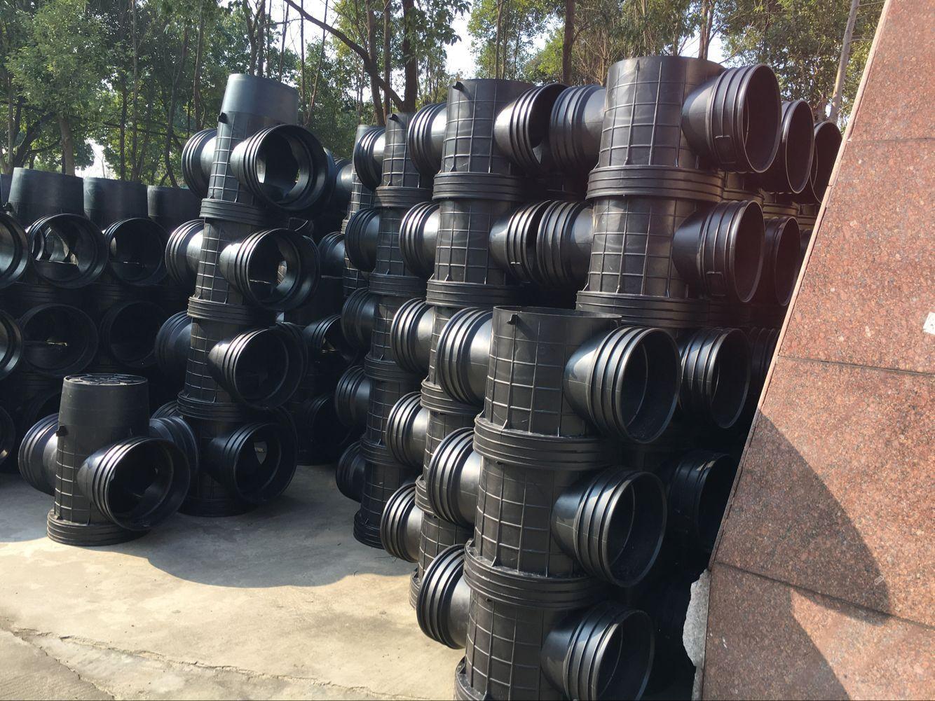 pe检查井pe污水检查井直通管材滚塑检查井500塑料窨井hdpe雨水井