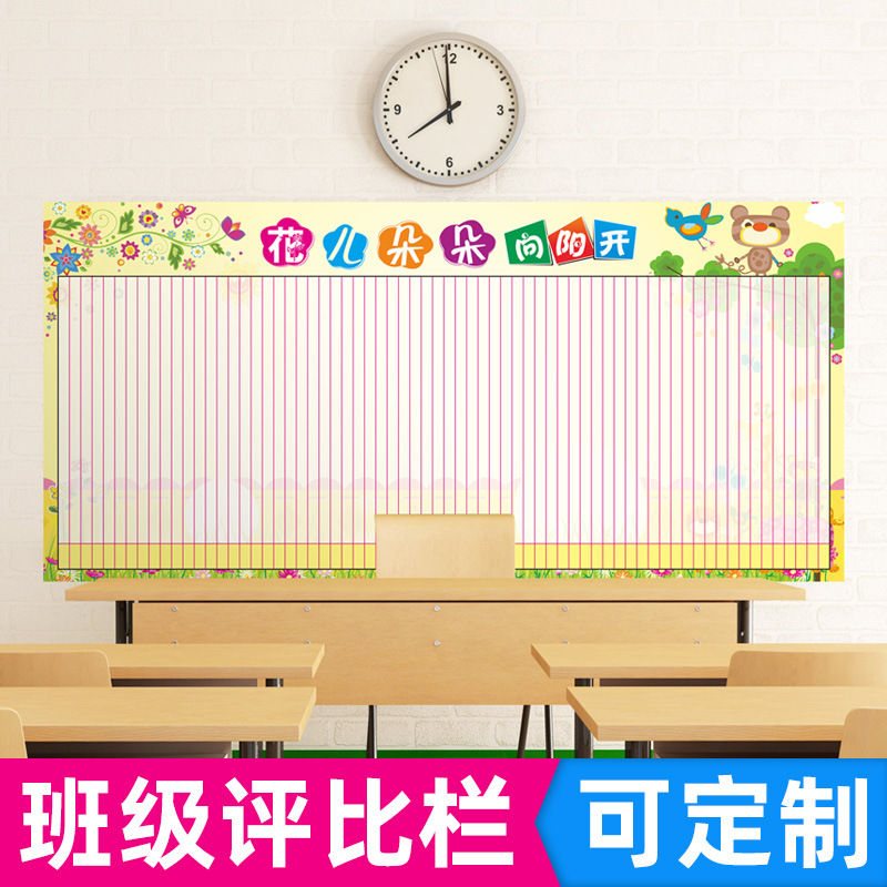 巧状元班级评比栏文化创意墙贴小学生教室幼儿园小红花奖励版布置