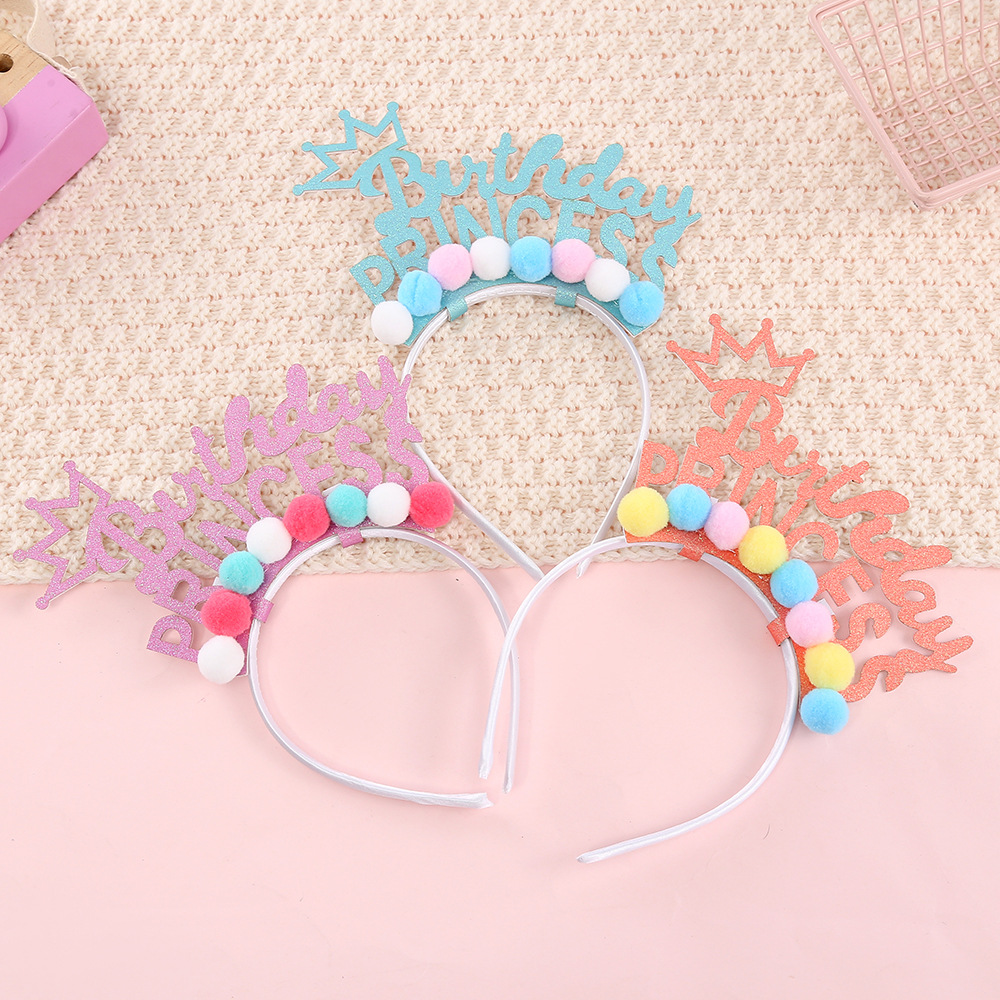 Happy Birthday Letter Headband English Letter Happy Birthday Headband Internet Famous Photo Taking Hair Band